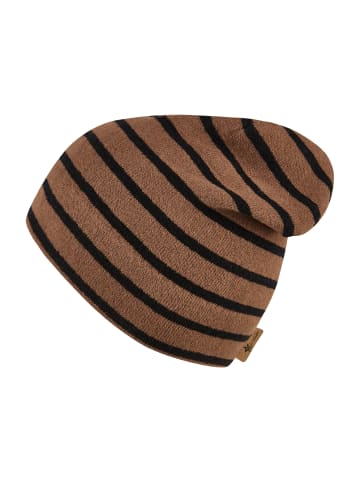 Sterntaler Beanie Streifen in hellbraun