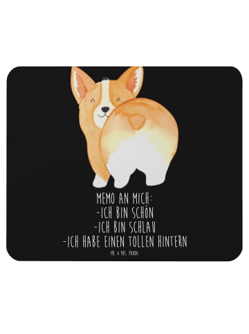 Mr. & Mrs. Panda Mousepad Corgi Po mit Spruch in Schwarz
