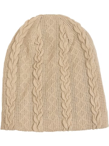 styleBREAKER Feinstrick Beanie Mütze in Beige