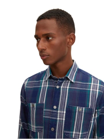 Tom Tailor Hemd 'Check' in dunkelblau