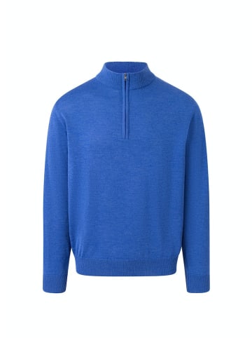 März Pullover Stehkragen Zip 1/1 Arm in Blau