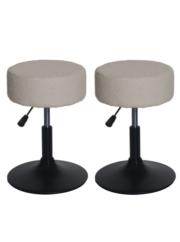 MCW 2er-Set Sitzhocker C22 Bouclé, Beige