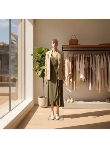 relaxdays Schaufensterpuppe in Beige - (B)42 x (H)175 x (T)30 cm