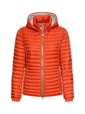 Camel Active Winddichte Jacke mit seitlichem Strick-Einsatz in Orange