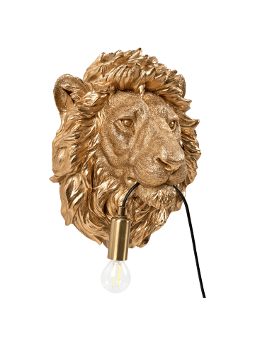 Beliani Wandleuchten SIMBA in Gold/Messing - (W) 23 x (H) 30 x (L) 17 cm