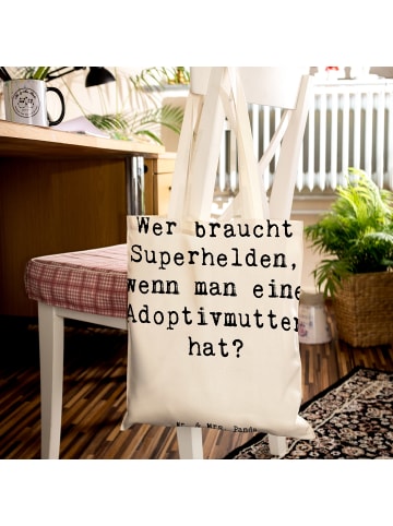 Mr. & Mrs. Panda Tragetasche Adoptivmutter Heldin mit Spruch in Creme