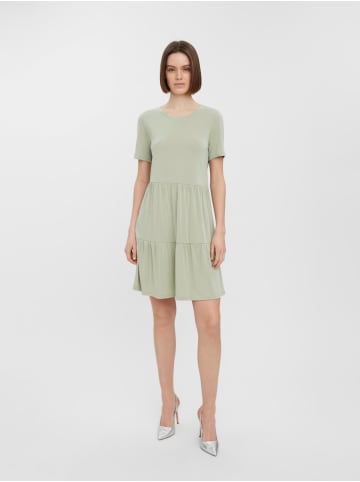 Vero Moda Kurzes Kurzarm Tunika Blusenkleid mit Rüschen VMFILLI in Mint
