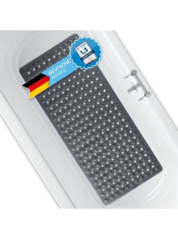 Flip Badewannenmatte dunkelgrau 88x40cm grau