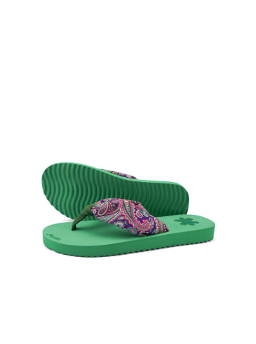 Flip Flop Zehentrenner "flip*tube paisley" in Smaragdgrün