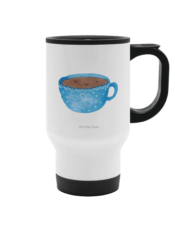 Mr. & Mrs. Panda Thermobecher Kaffee Tasse ohne Spruch in Weiß
