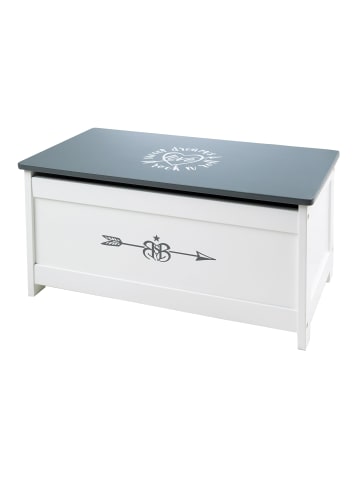 roba Truhenbank Rock Star Baby – weiß/anthrazit Sitzbank mit Stauraum