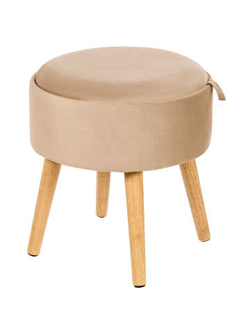 Beliani Hocker NEELY in Beige - (W) 39 x (H) 43 x (L) 39 cm