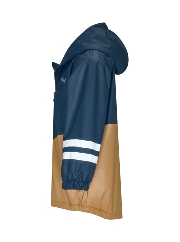 Playshoes Regenjacke Fleece-Futter in marine/braun