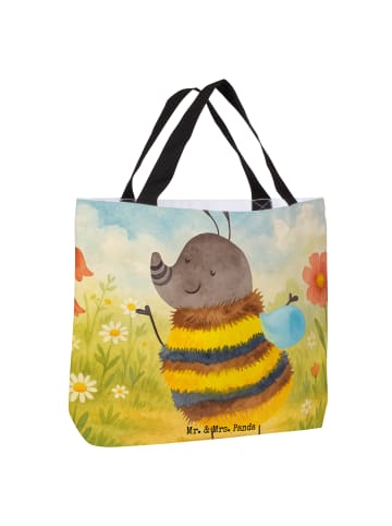 Mr. & Mrs. Panda Shopper Hummel flauschig Design ohne Spruch in Weiß