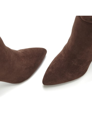 LASCANA Reißverschlussstiefel in dunkelbraun