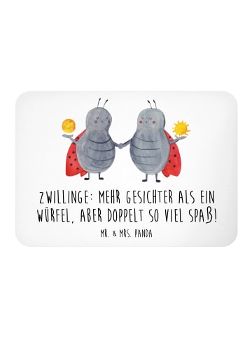 Mr. & Mrs. Panda Magnet Zwillinge Spaß mit Spruch in Weiß