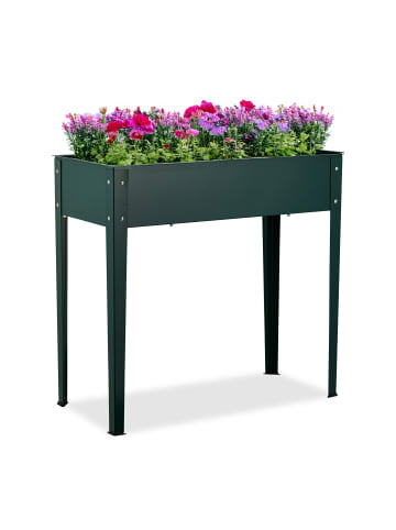 relaxdays Hochbeet in Grün - (B)85 x (H)80 x (T)40 cm