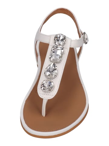 fitflop Pantoletten GRACIE ULTRA-JEWEL LEATHER T-BAR in weiß