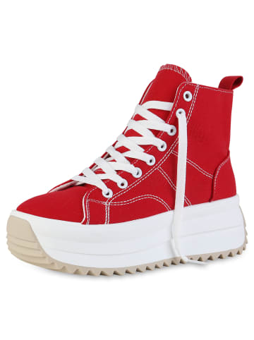 VAN HILL Plateau Sneaker Andrea in Rot