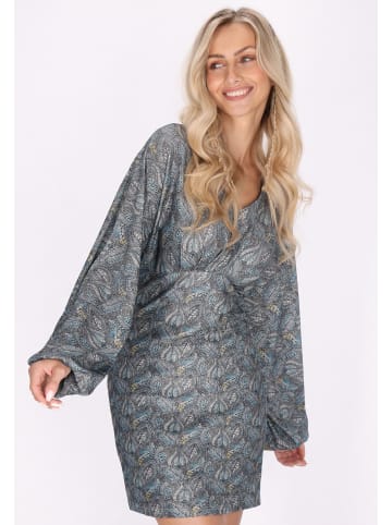 IZIA Damen Kleid in Aqua Mehrfarbig