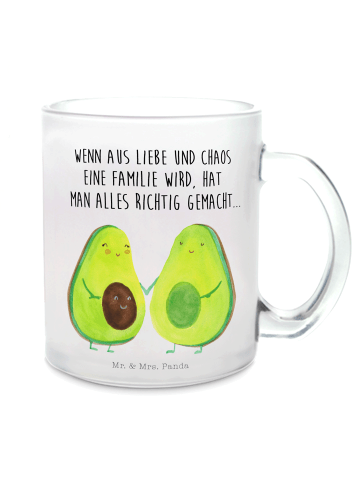 Mr. & Mrs. Panda Teetasse Avocado Pärchen mit Spruch in Transparent