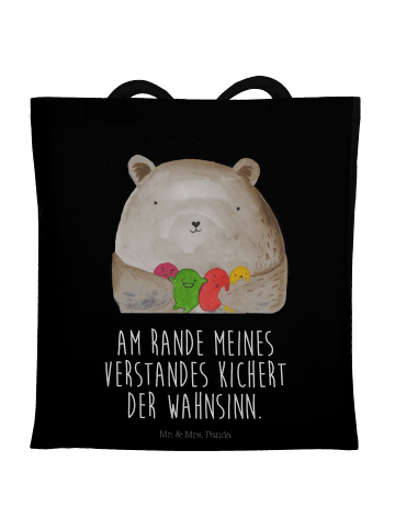 Mr. & Mrs. Panda Tragetasche Bär Gefühl mit Spruch in Schwarz