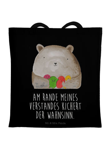 Mr. & Mrs. Panda Umhängetasche Bär Gefühl mit Spruch in Schwarz