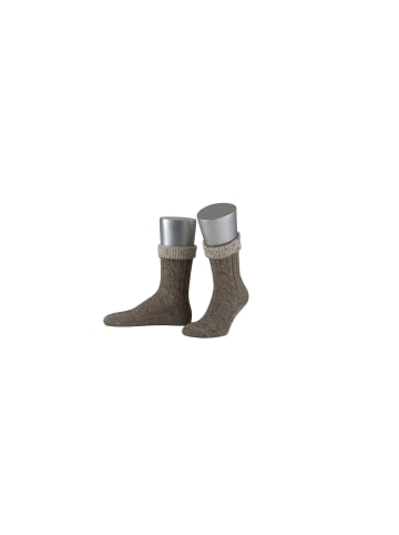 Lusana Umschlagsocken "Kurt" L1136 in mittelbeige meliert (9)