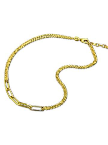 SilberDream Fußkette 925 Silber, vergoldet (Gelbgold 333) ca. 28cm Fantasiekettekette