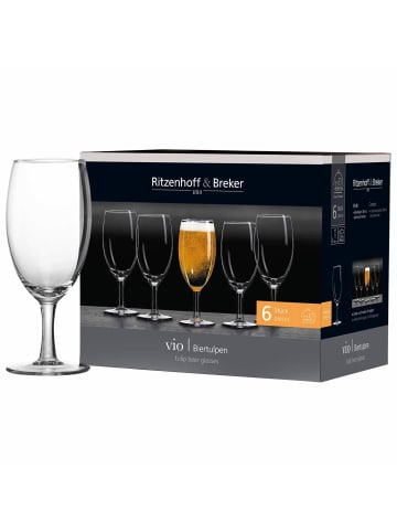 Ritzenhoff & Breker 6er Set Biergläser Vio in Transparent 380 ml in transparent