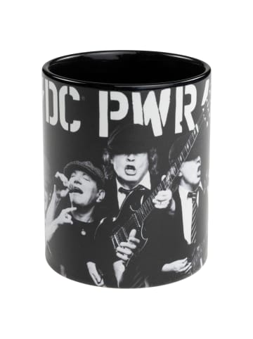 ACDC AC/DC Tasse PWR/UP Kaffeetasse Becher Kaffeebecher 320 ml in schwarz