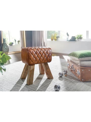 FineBuy Hocker und Sitzsäcke in Braun / Mango / 40x27x48