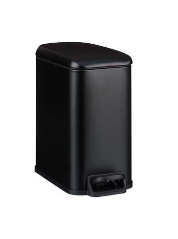 relaxdays Mülleimer Bad in Schwarz - 5 l