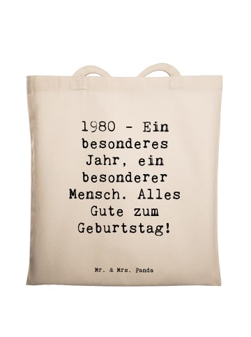 Mr. & Mrs. Panda Shopper Spruch 1980 Geburtstag mit Spruch in Weiß