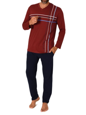 NORMANN Schlafanzug langarm Pyjama - 84600 in rot