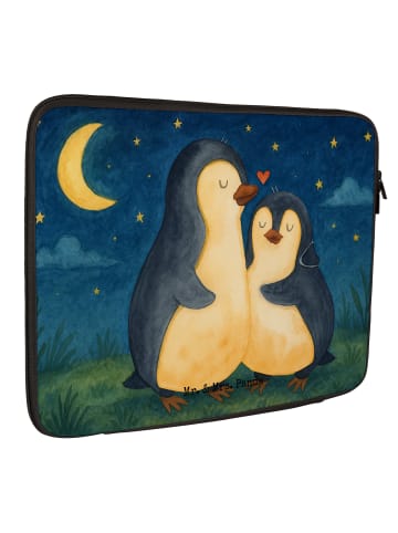 Mr. & Mrs. Panda Laptop Hülle Pinguine Einschlafen Design ohne S... in Weiß