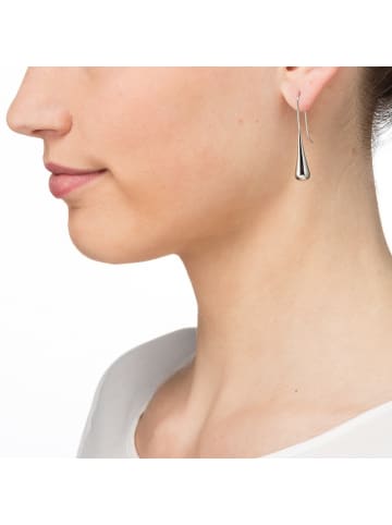 Steel_Art Paar Ohrhänger Sagitta goldfarben in silberfarben poliert