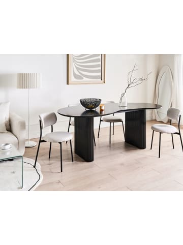 Beliani Esszimmertisch PEERY in Schwarz - (W) 93 x (H) 76 x (L) 198 cm
