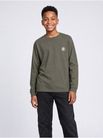 Petrol Industries Bedrucktes Langarmshirt Milllake in Grau