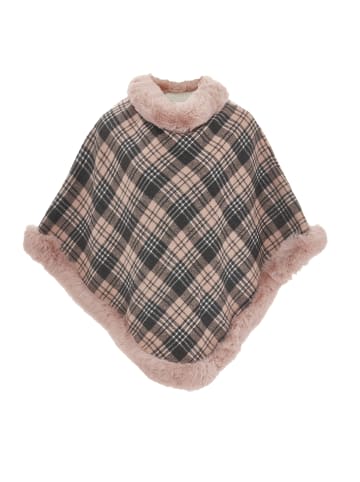 Usha Poncho in Rosa Schwarz