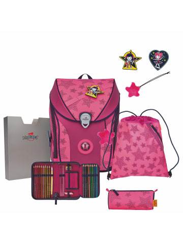 DerDieDas ErgoFlex Max Superflash Neon - Schulranzen Set 5tlg. 950g (Neon Star) in Neon Star