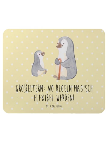 Mr. & Mrs. Panda Mouse Pad Großeltern Magie mit Spruch in Gelb Pastell