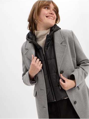 More & More Mantel in hellgrau schwarz - 0001