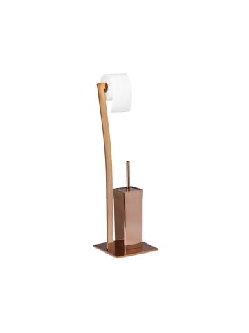 relaxdays WC Garnitur in Kupfer - (B)20 x (H)71 x (T)20 cm