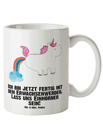 Mr. & Mrs. Panda XL Tasse Einhorn Pupsen mit Spruch in Weiß