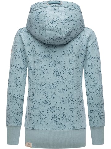 ragwear Sweatjacke Neska Zip Flowers in Stone Blue23