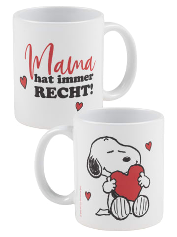 Snoopy Peanuts Snoopy Tasse Mama hat immer Recht! Kaffeetasse Muttertag in weiß