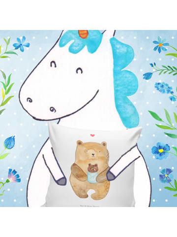 Mr. & Mrs. Panda Kopfkissen Bär Baby ohne Spruch in Weiß