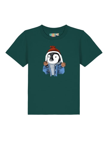 wat? Apparel T-Shirt Pinguin in Dunkelgrün