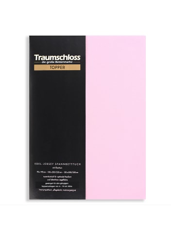 Traumschloss Topper Spannbettlaken Edel-Jersey Mako-Baumwolle mit Elasthan in puder (rosé)
